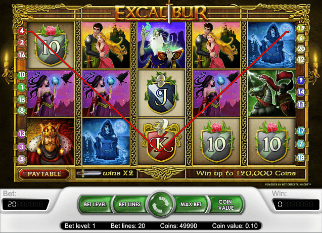 free excalibur slot online