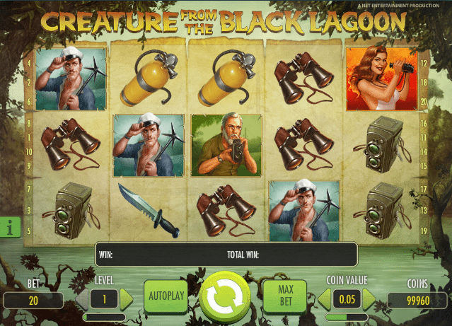 creatures from the black lagoon free slot machine