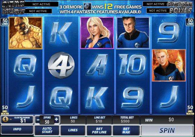 Fantastic four 50-lines free slot machine