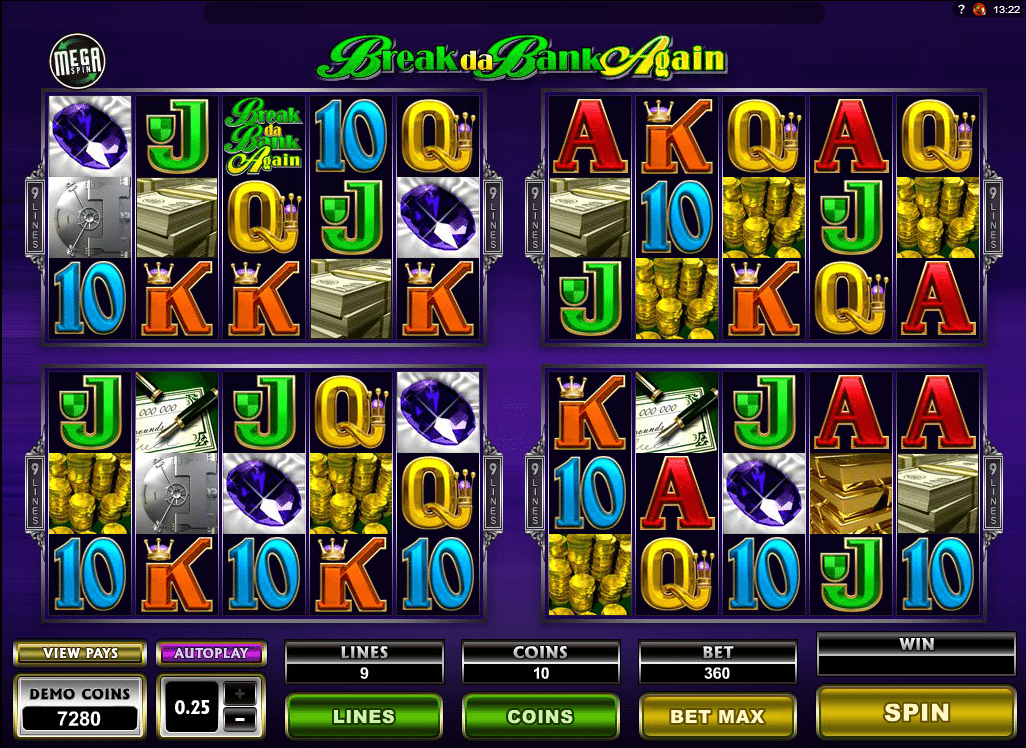 megaspins break da bank again free online slot machine