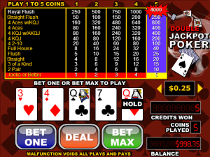 Free Videopoker Double Jackpot Poker