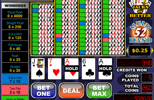 Free Videopoker Joker Poker-52 Hand Online