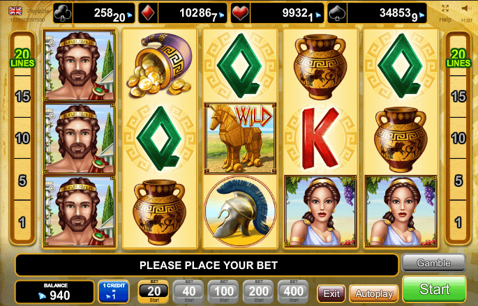 Slot Machine Age of Troy Online Free