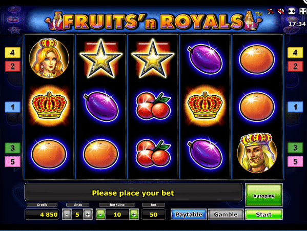 Free Fruits and Royals Slot Machine
