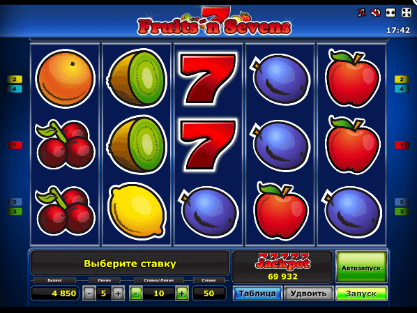 Free Fruits and Sevens Slot Machine
