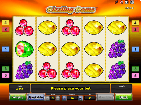 Sizzling Gems Free Online Slot