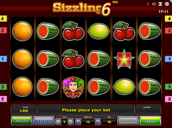 Free Slot Sizzling 6