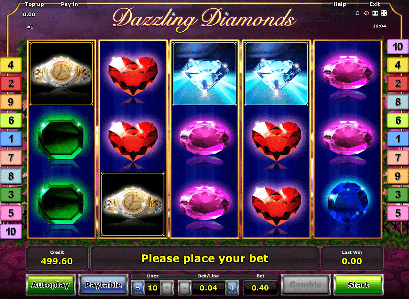 Free Online Slot Dazzling Diamonds
