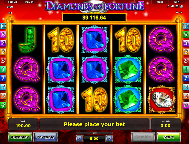 play diamonds of fortune free video slot
