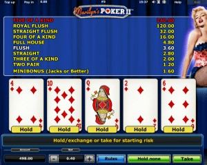 Free Marilyns Videopoker Online