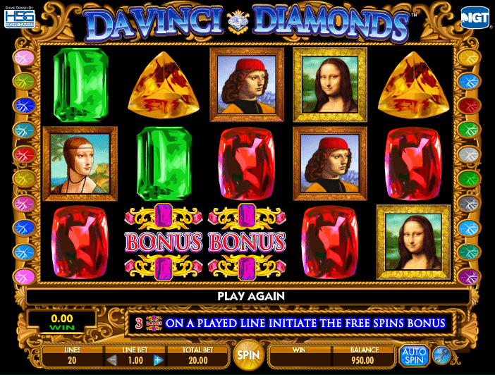 Free Davinci Diamonds Slot Machine