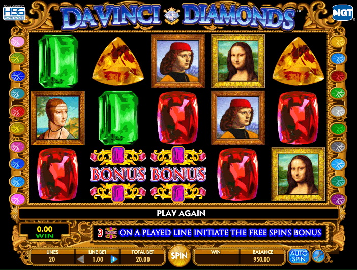 free davinci diamonds slot machine