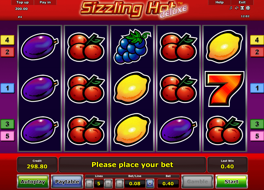Free Sizzling Hot Deluxe Slot Machine Online