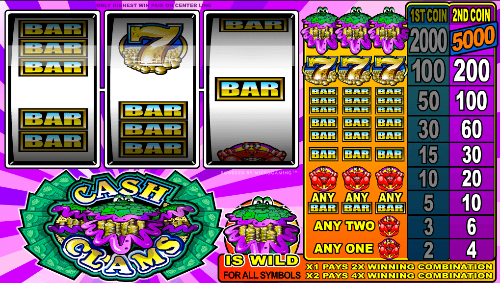 Free Cash Clams Slot Machine Online