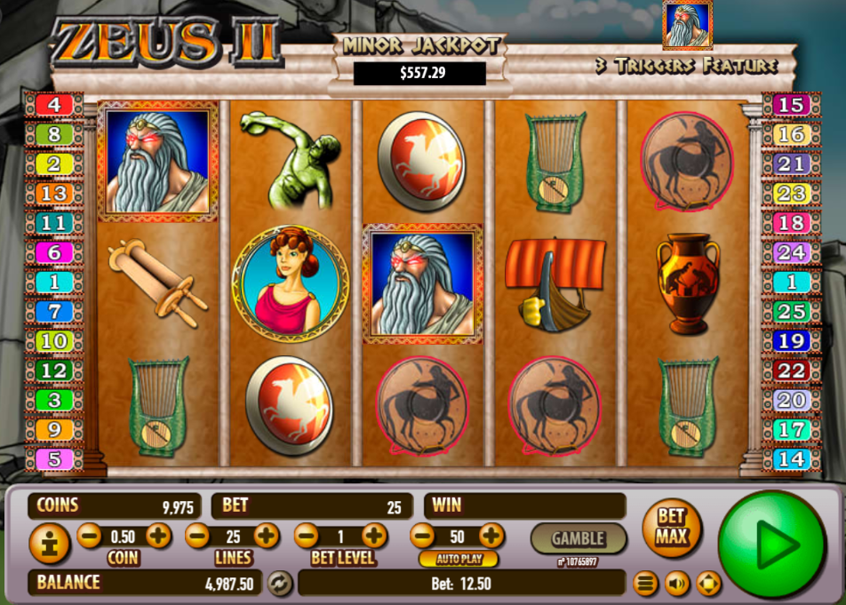 Zeus 2 Slot Machine Free