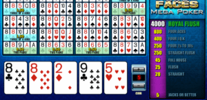 Free Videopoker Aces and Faces MP Online