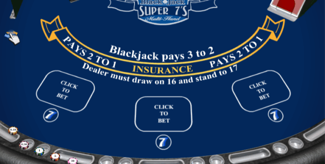 Free BlackJack Super 7s Multihand Online