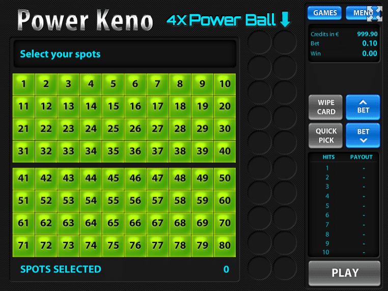 Free Power Keno Online