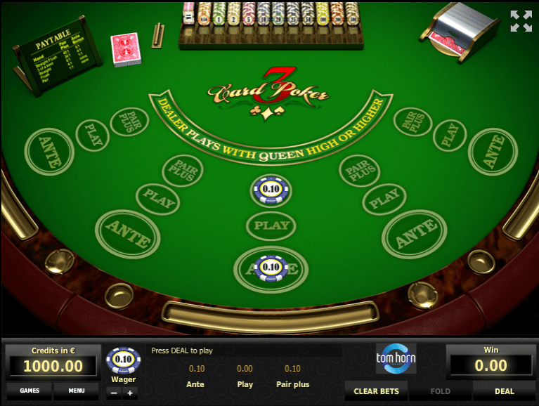 three card poker online game