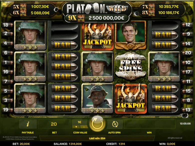 Free Slot Online Platoon Wild Progressive