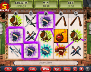 Free 5 Ninjas Slot Online