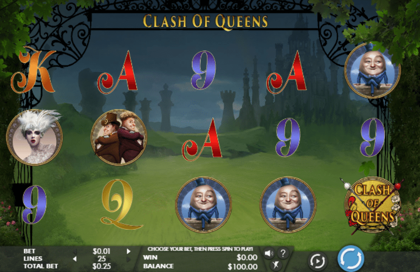 Slot Machine Clash of Queens Online Free