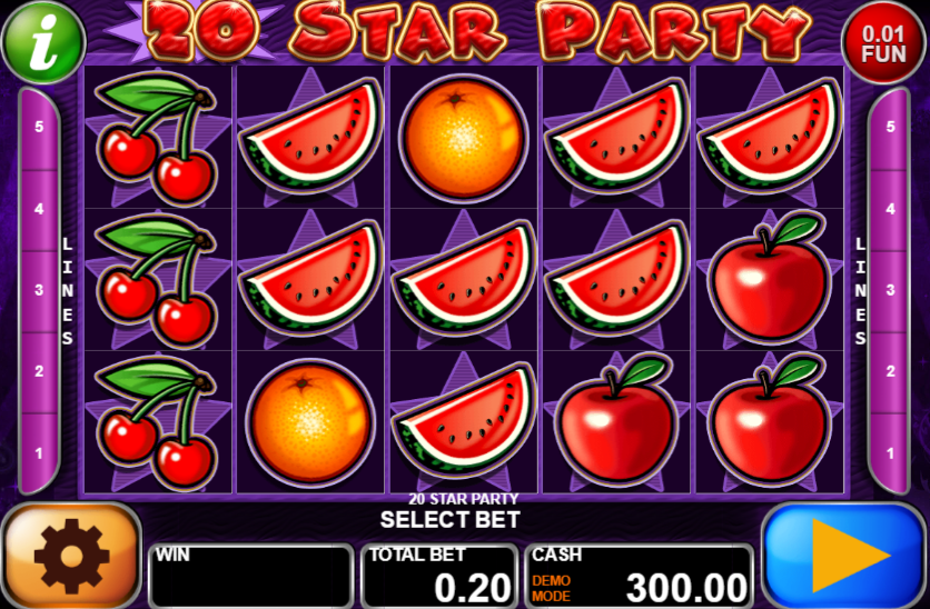 Free 20 Star Party Slot Online