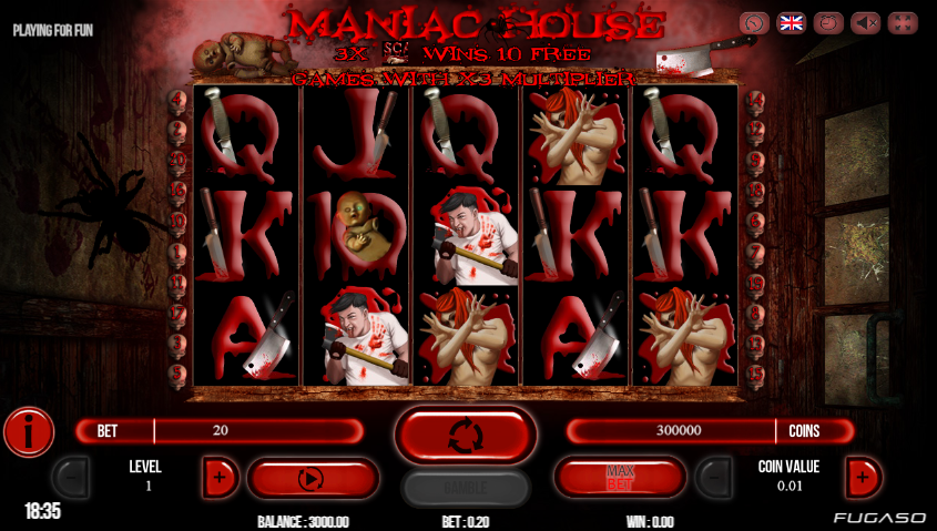 Maniac House Free Online Slot