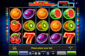 Online Slot Machine Fruits and Sevens Deluxe