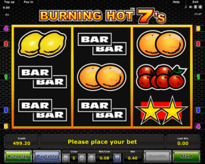 Online Slot Machine Burning Hot Sevens