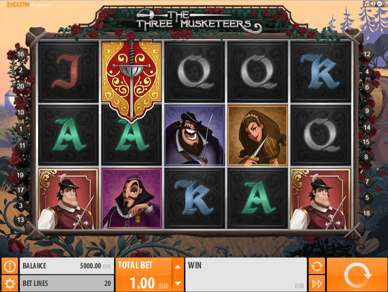 Free The Three Musketeers QuickSpin Slot Online