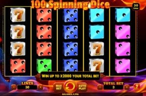 100 Spinning Dice Free Online Slot