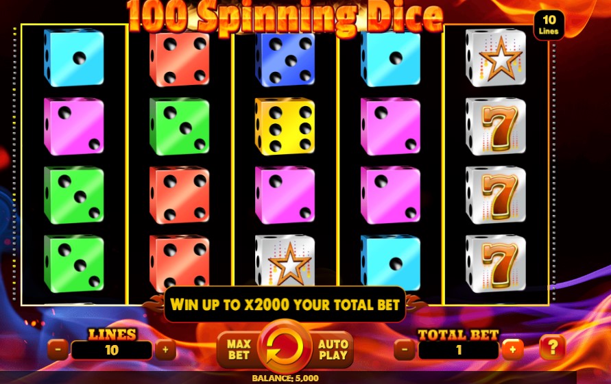 100 Spinning Dice
