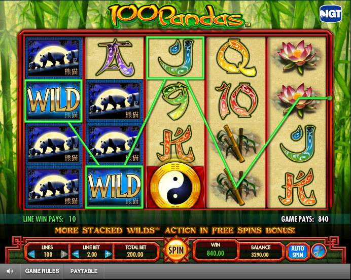 100 pandas slot