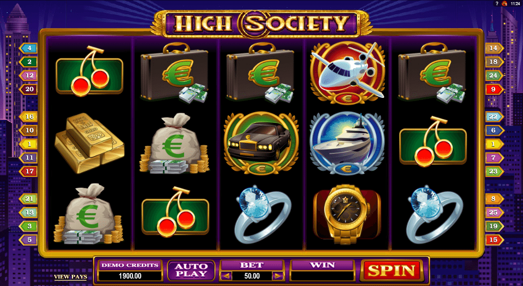 high society free slot online