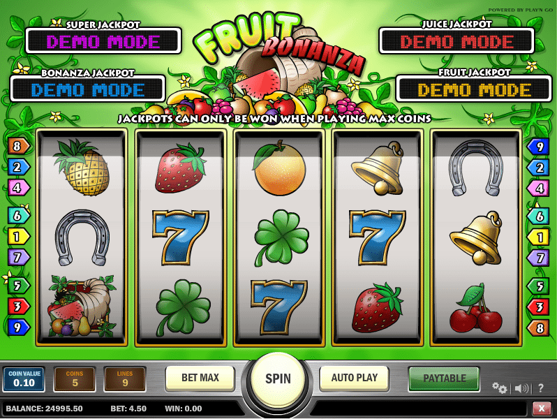 Free Online Slot Fruit Bonanza