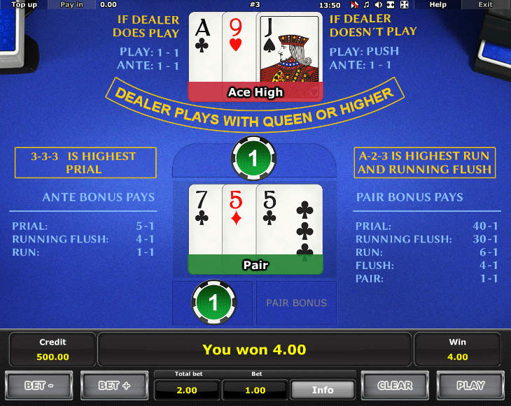 Free Slot Machine Royal Crown Three Card Brag