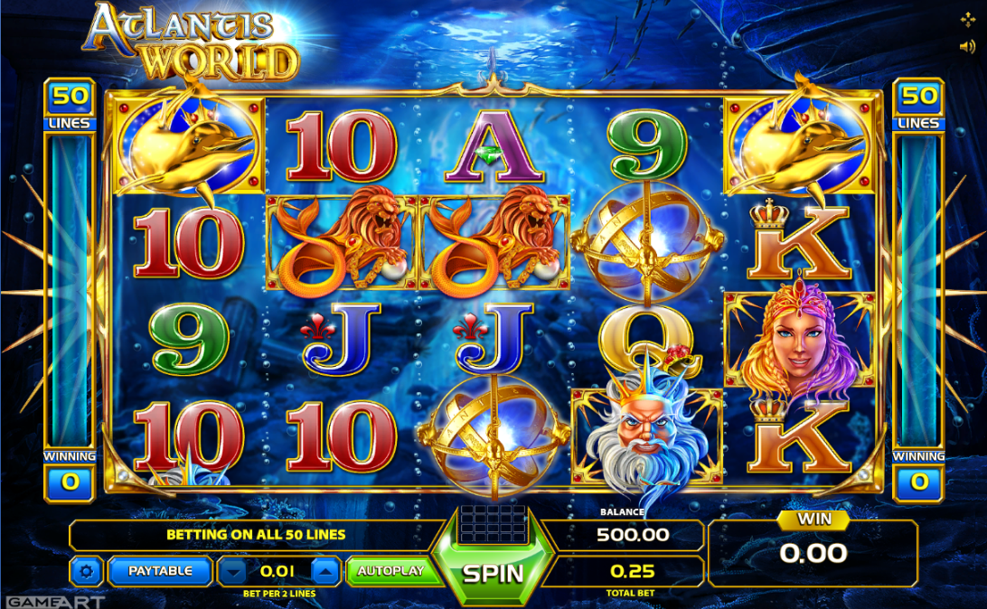 Slot Machine Atlantis World Online Free