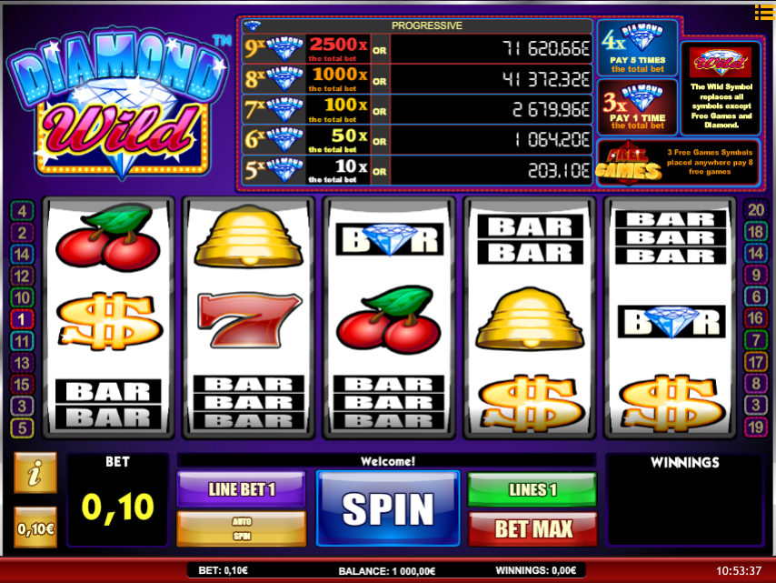 Free Diamonds Wild iSoft Slot Online