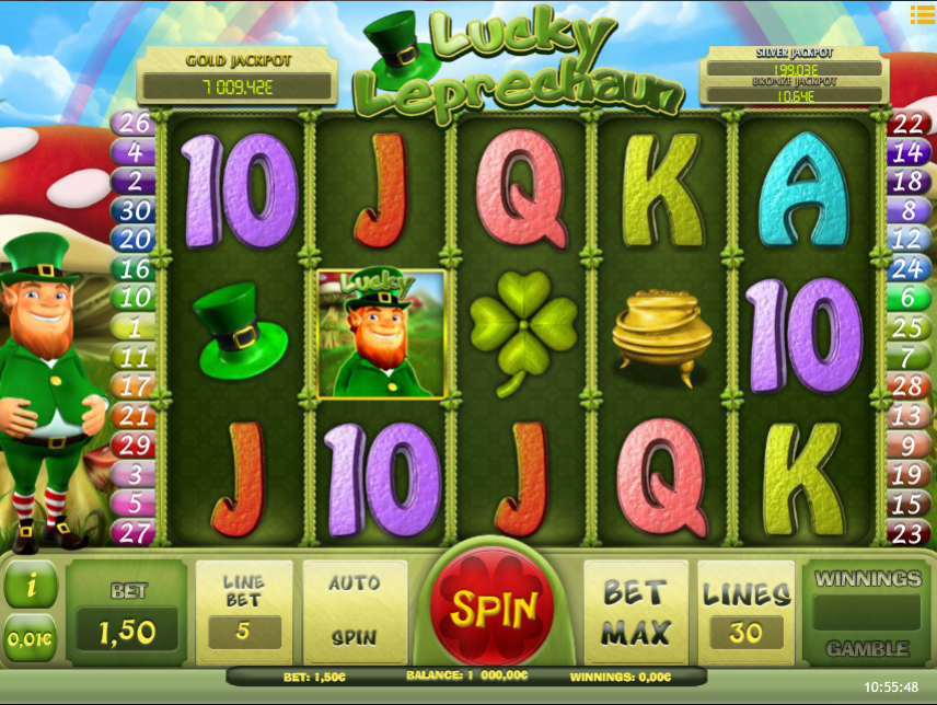 Slot Machine Lucky Leprechaun iSoft Online Free