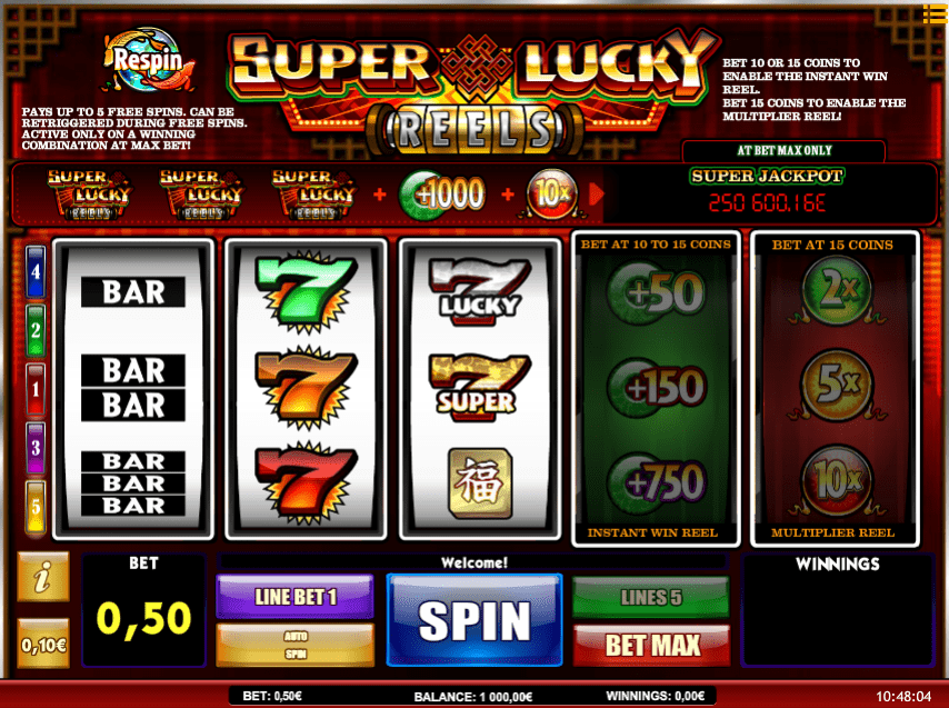 Slot Machine Super Lucky Reels Online Free