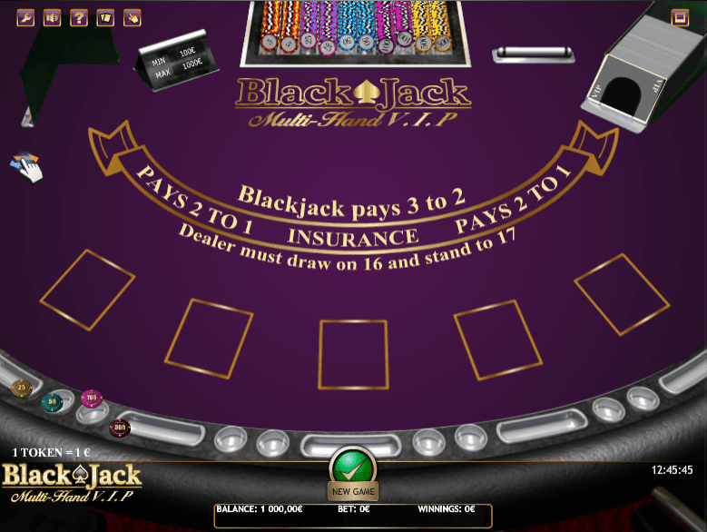 Free Black Jack Multihand VIP Online