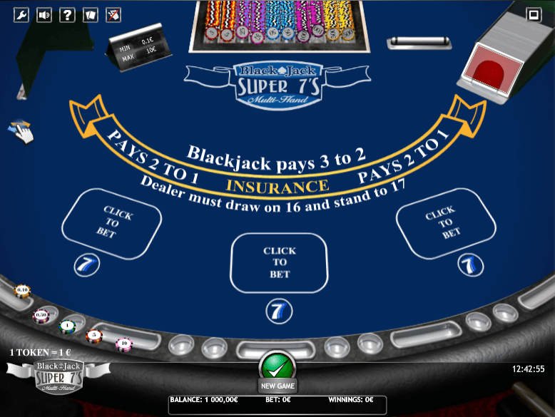 Free BlackJack Super 7s Multihand Online