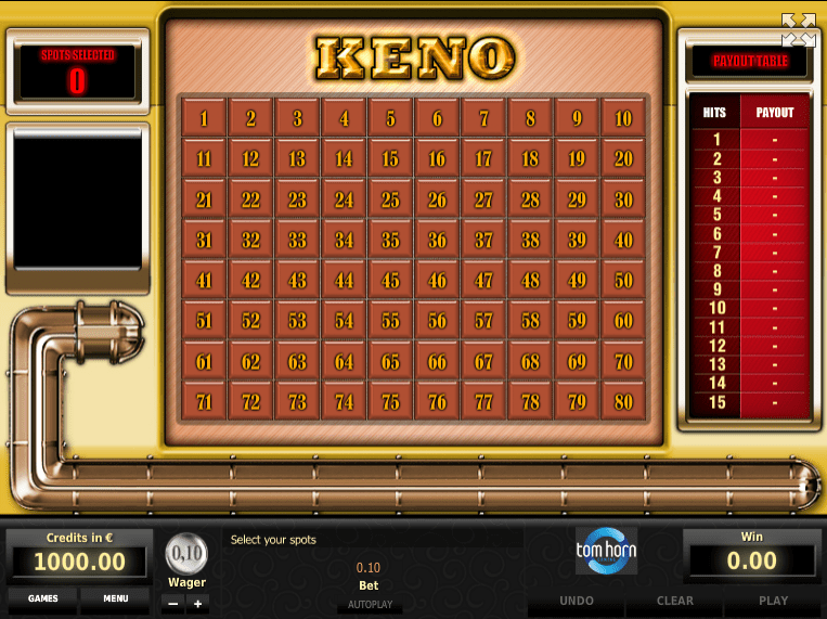 Free Keno TomHorn Online