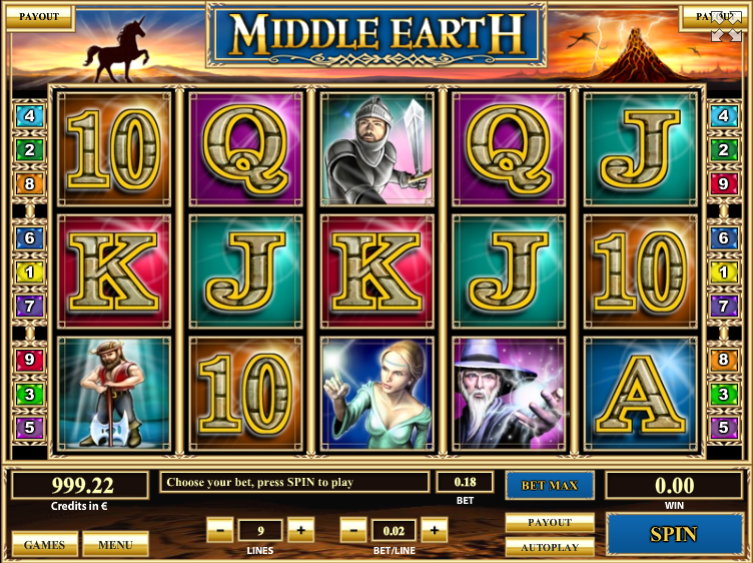 Slot Machine Middle Earth Online Free