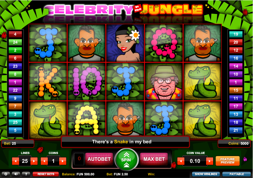 Slot Machine Celebrity Jungle Online Free