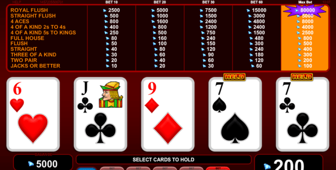Free Slot Online 4 of a Kind Videopoker