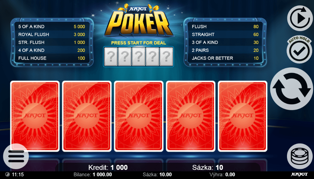 Slot Machine Kajot Poker Online Free