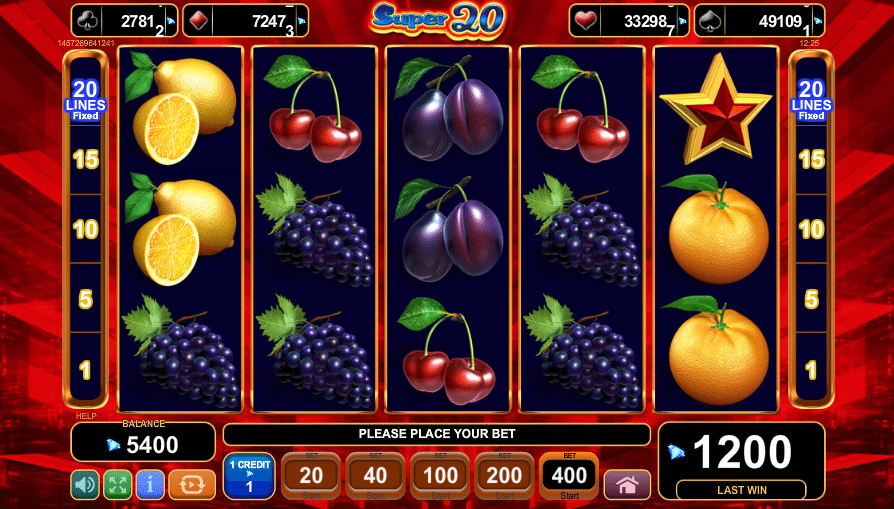 Free Super 20 Slot Online