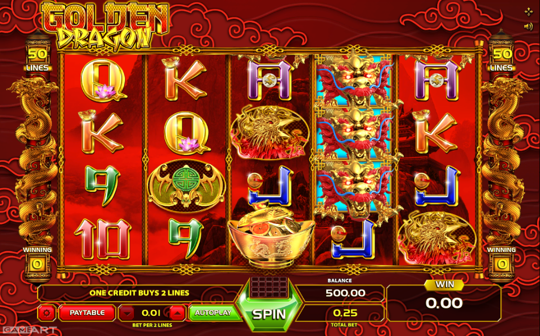 Golden Dragon Game Art